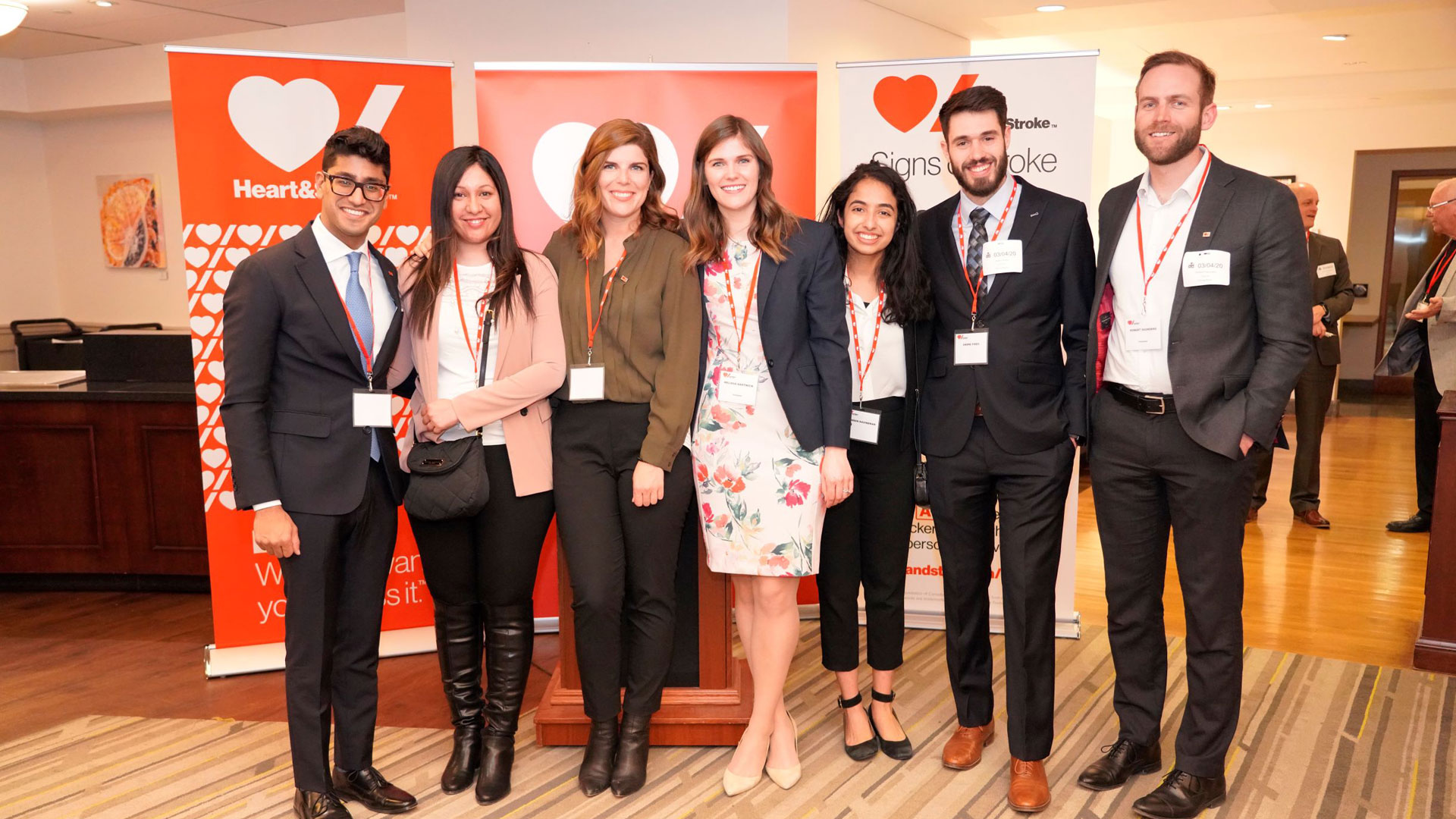 The Heart & Stroke Young Leaders committee at an event